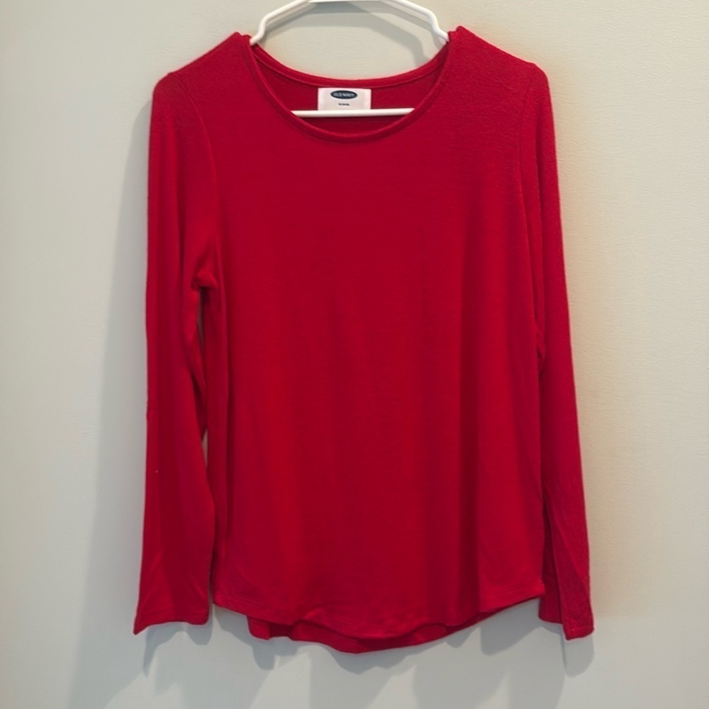 Old Navy - Girls long sleeve sweater | shirt - size XL (14-16). Red